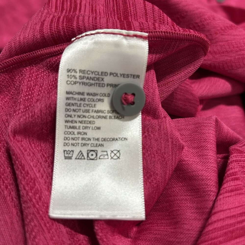 Tommy Bahama IslandZone Polo Shirt Medium Hawaiian Leaf Print Pink Short Sleeve - Picture 7 of 7